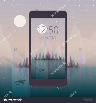 Smartphone moonlight night sky starry - a screen free wallpaper