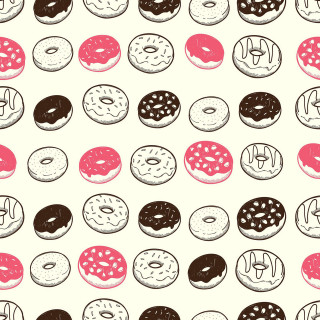 Donuts white surface pink brown - a white surface free wallpaper for tablet