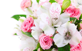 Bouquet pink white flowers centerpieces - a bouquet of flowers free wallpaper