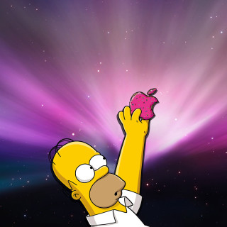 Cartoon character holding donut purple - free stars wallpaper for tablet