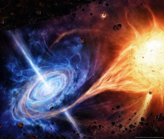 Spiral galaxy star black hole - a spiral galaxy free wallpaper