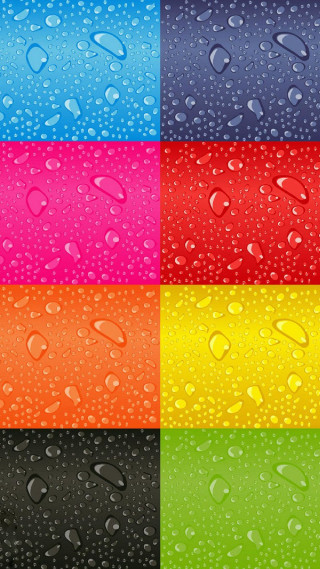 Rain drops color variations window - black background free wallpaper for mobile
