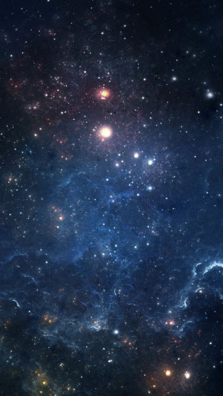 Bright blue sky filled with - free stars wallpaper for mobile