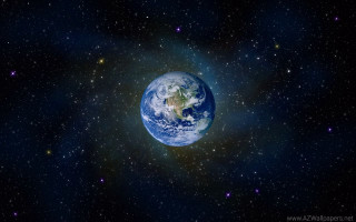 Earth night sky stars blue 4 - a picture of the earth free wallpaper