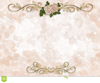 Floral roses gold border leaves - a beige background free wallpaper