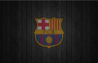 Wooden wall soccer emblem crest - a wooden wall free wallpaper for desktop