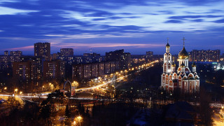 City skyline church tower night - andrey yefimovich martynov free wallpaper for desktop