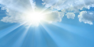 Bright sun shining through clouds - a bright sun free wallpaper