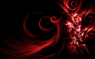 Red abstract background swirls curves 2 - a red light in the middle free wallpaper