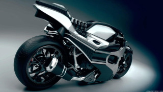 Futuristic motorcycle studio photo black - a futuristic motorcycle free wallpaper