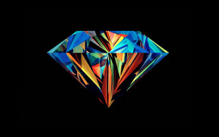 Diamond holography artdeco androidjones blackbackground 2 - diamond free wallpaper