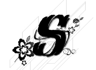 Black white letter s flower - the other side free wallpaper for desktop