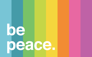 Rainbow colored background be peace - peace free wallpaper
