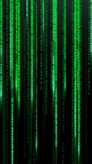 Green numbers black background cybernetics - free cyberpunk wallpaper for mobile