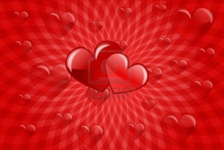 Red background hearts pattern love - free hearts wallpaper