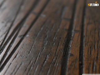 Wooden table closeup brown stain - shallow depth of field free wallpaper
