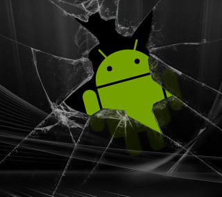 Broken glass android logo night - auto free wallpaper for tablet