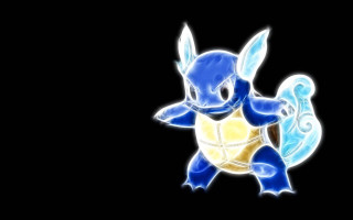 Blue yellow pokemon black background - a white outline free wallpaper for desktop