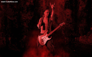 Woman guitar redlight smoke blackarts - smoke behind her free wallpaper for desktop