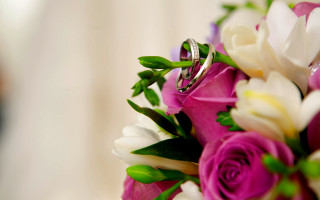 Wedding ring bouquet flowers greenery - bracha l. ettinger free wallpaper