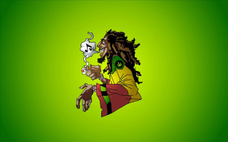 Man dreadlocks skull cigarette green - bob singer free wallpaper
