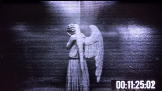 Tv screen angel statue clock - grunge aesthetic free wallpaper