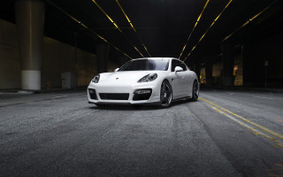White porsche tunnel lights black - a tunnel free wallpaper