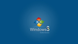 Blue background windows logo windows - the middle of the image free wallpaper for desktop