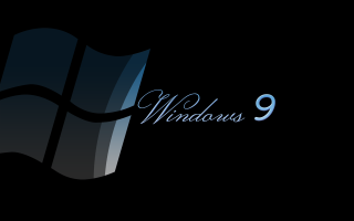 Black background blue window logo 4 - blue letter free wallpaper