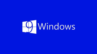 Windows 9 logo blue white - 8 k free wallpaper