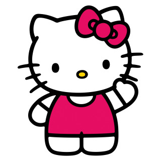 Hello kitty pink bow hologram - free cats wallpaper for tablet