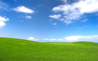 Green field blue sky clouds 23 - a green field free wallpaper for desktop