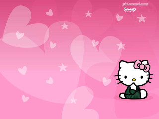 Hello kitty hearts stars pink - kitty wallpaper free wallpaper