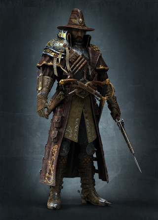 Man costume sword hat hand - epic fantasy character art free wallpaper for mobile