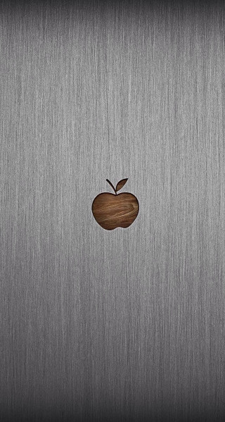 Metal apple wooden screen rendering - the side of the screen free wallpaper