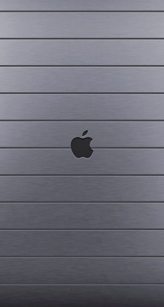Silver apple laptop black logo - the back of its free wallpaper for mobile