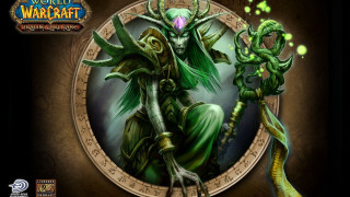 Green elf holding green snake - a green dragon free wallpaper