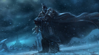 Man black cloak snowy castle - chris cold free wallpaper
