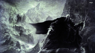 Man riding horse mountain castle - chris cold free wallpaper