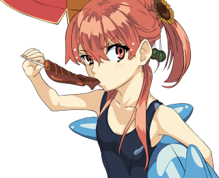 Girl pink hair large food - pink hair holding free wallpaper