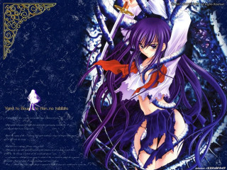Anime character long purple hair 2 - a white angel free wallpaper