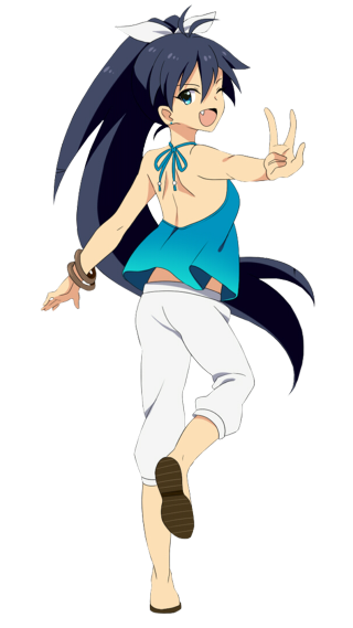 Girl dancing longhair blue top - her hair free wallpaper for mobile