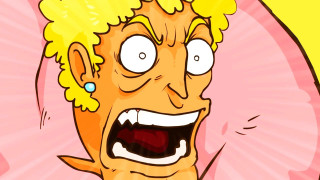 Surprised cartoon character face chest - his face and chest free wallpaper