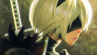 Blonde anime girl sword blackmask - nier:automata free wallpaper