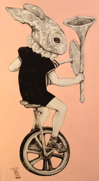 Rabbit riding bike tennis racket - a tennis racket free wallpaper for mobile