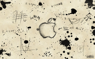 Apple drawing ink splatters ink 2 - a childs free wallpaper