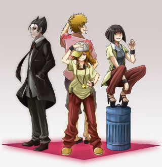 Group people pink floor trash - a trash free wallpaper