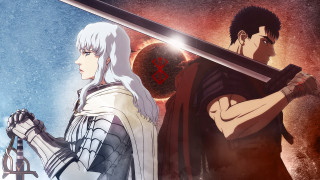 Anime characters swords blood red - a couple of anime characters holding swords free wallpaper