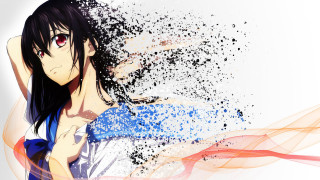 Woman red eyes water splash - kyoani free wallpaper