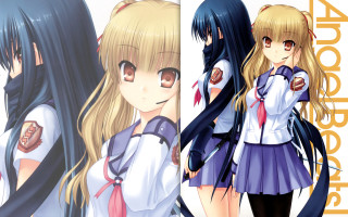 Anime girls group white background 3 - serial free wallpaper for desktop